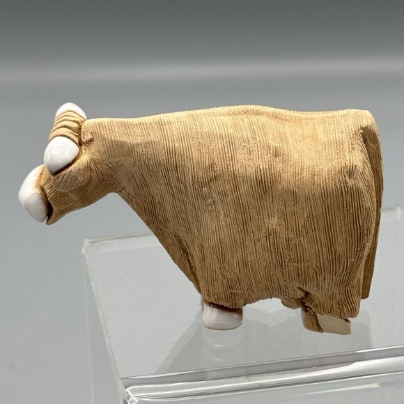 Vintage Artesania Rinconada Highland Horned Cow Glazed Accents READ 4" Farmcore - Picture 7 of 11